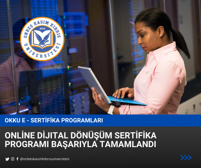 Onbeş Kasım Kıbrıs Üniversitesi Öğretim üyelerinin almış olduğu “Dijital Dönüşüm Eğitimi” sonrasında sertifikaları verildi.