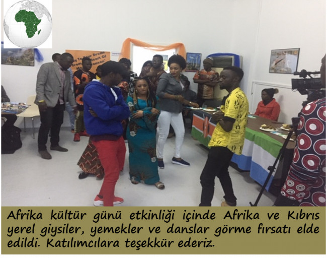 Onbeş Kasım Kıbrıs Üniversitesi Afrika kültürleri günü Etkinliği